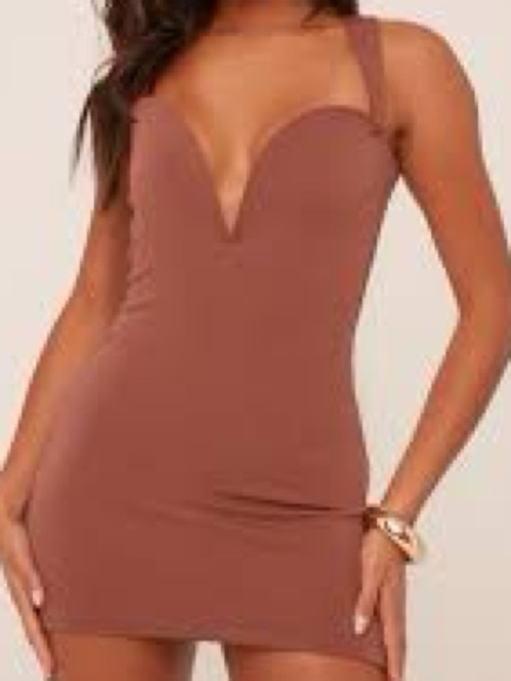 Mew Mews Bustier Bodycon Mini Dress in Mauve